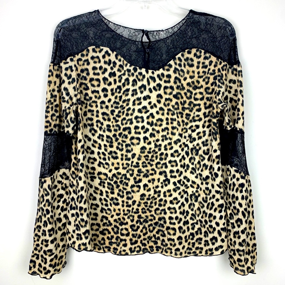 Zara Basic Collection Animal Print/Lace Blouse